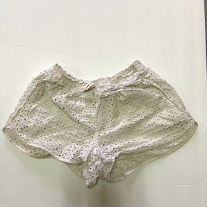 Girls white polo shorts